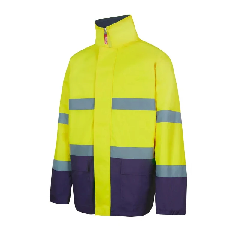 Parka bicolor de trabajo Alta visibilidad Multibolsillos Velilla 306002