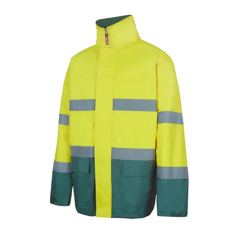 Parka bicolor de trabajo Alta visibilidad Multibolsillos Velilla 306002