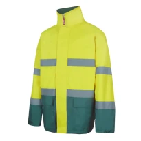 Parka bicolor de trabajo Alta visibilidad Multibolsillos Velilla 306002