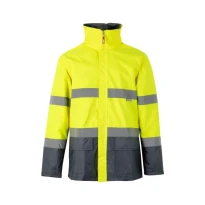 Parka bicolor de trabajo Alta visibilidad Multibolsillos Velilla 306002