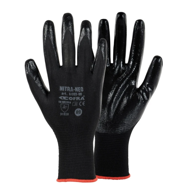 12 Pares - Guantes de trabajo Cofra Nitra-Neo de Nitrilo G003-DD00