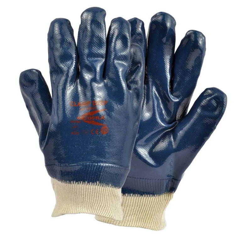 12 Pares - Guantes de trabajo Cofra Clamp Deep de Nitrilo G063-DD00