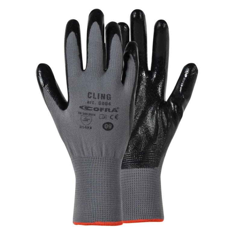 12 Pares - Guantes de trabajo Cofra Cling de Nitrilo G004-DD00