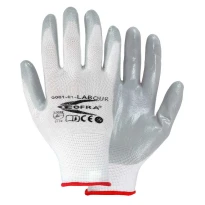 12 Pares - Guantes de trabajo Cofra Labour de Nitrilo G001-D101