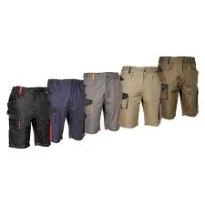 Bermudas de trabajo Elásticos Stretch Multibolsillos Cofra Liegi V563-0-02