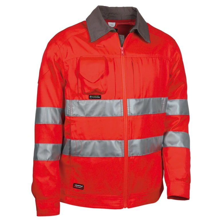 Chaqueta de trabajo Alta Visibilidad Multibolsillos Cofra Glarning V550-0-06