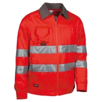 Chaqueta de trabajo Alta Visibilidad Multibolsillos Cofra Glarning V550-0-06