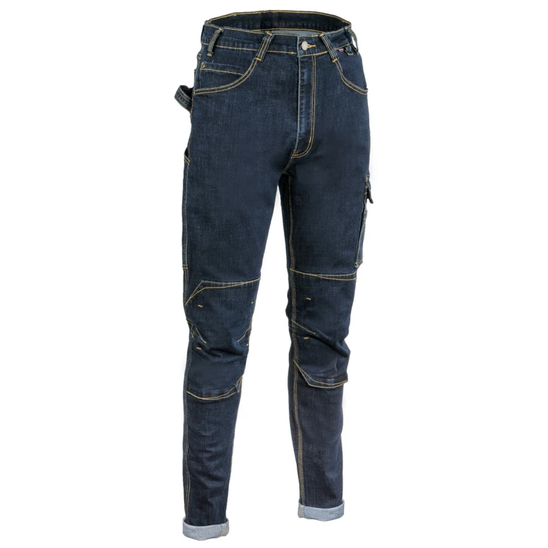 Pantalones vaqueros de trabajo Elásticos Stretch Multibolsillos Cofra Quarteira V496-0-00
