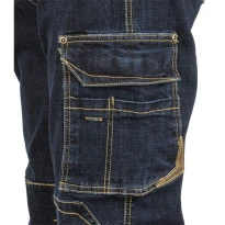 Pantalones vaqueros de trabajo Elásticos Stretch Multibolsillos Cofra Quarteira V496-0-00