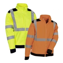 Liquidación total - Chaqueta de trabajo Softshell Alta visibilidad Cofra Sideia V296-0-02 Talla 4XL color amarillo marino
