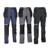 Liquidación total - Pantalón de trabajo Stretch Elásticos Multibolsillos Cofra Lemno V581-0-02 Número 46 color antracita negro