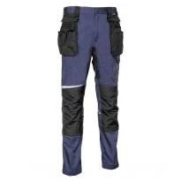 Liquidación total - Pantalón de trabajo Stretch Elásticos Multibolsillos Cofra Lemno V581-0-02 Número 46 color antracita negro