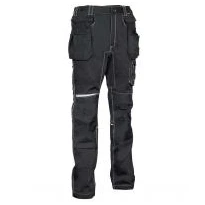 Liquidación total - Pantalón de trabajo Stretch Elásticos Multibolsillos Cofra Lemno V581-0-02 Número 46 color antracita negro
