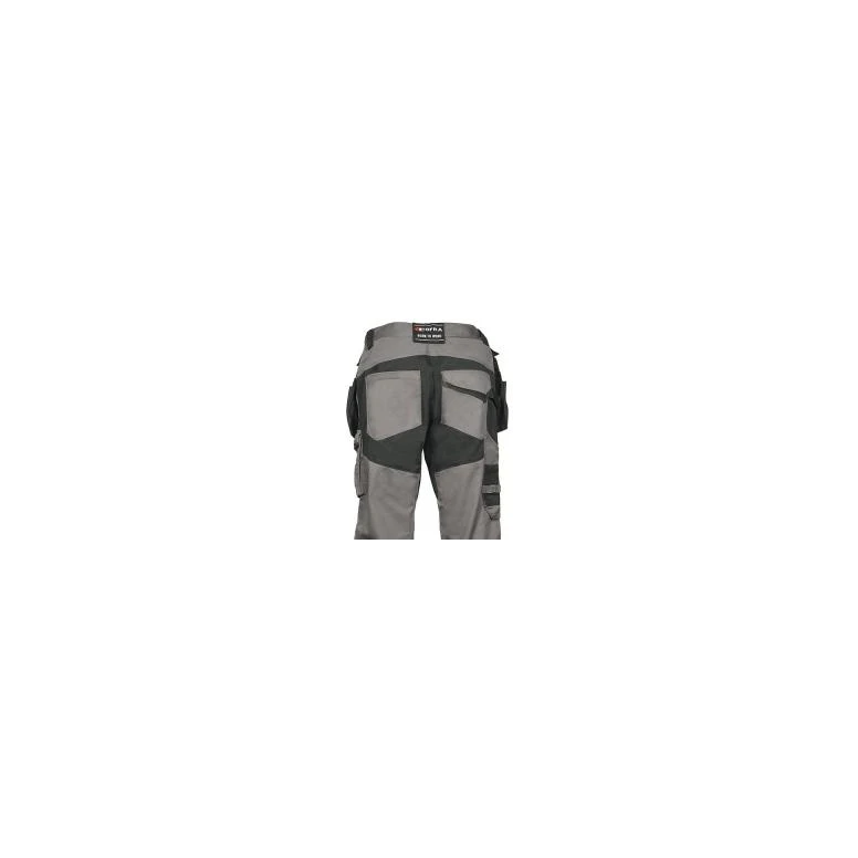 Liquidación total - Pantalón de trabajo Stretch Elásticos Multibolsillos Cofra Lemno V581-0-02 Número 46 color antracita negro