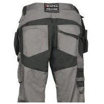 Liquidación total - Pantalón de trabajo Stretch Elásticos Multibolsillos Cofra Lemno V581-0-02 Número 46 color antracita negro