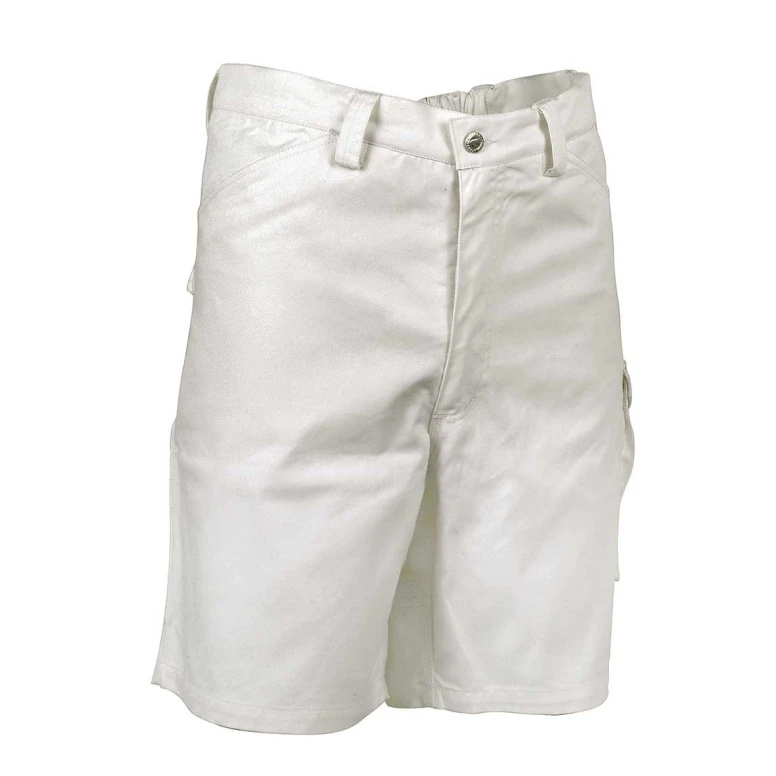 Liquidación total - Bermuda de trabajo Multibolsillos Cofra Delhi 100% algodón V247-0-09A Talla 2XL color blanco
