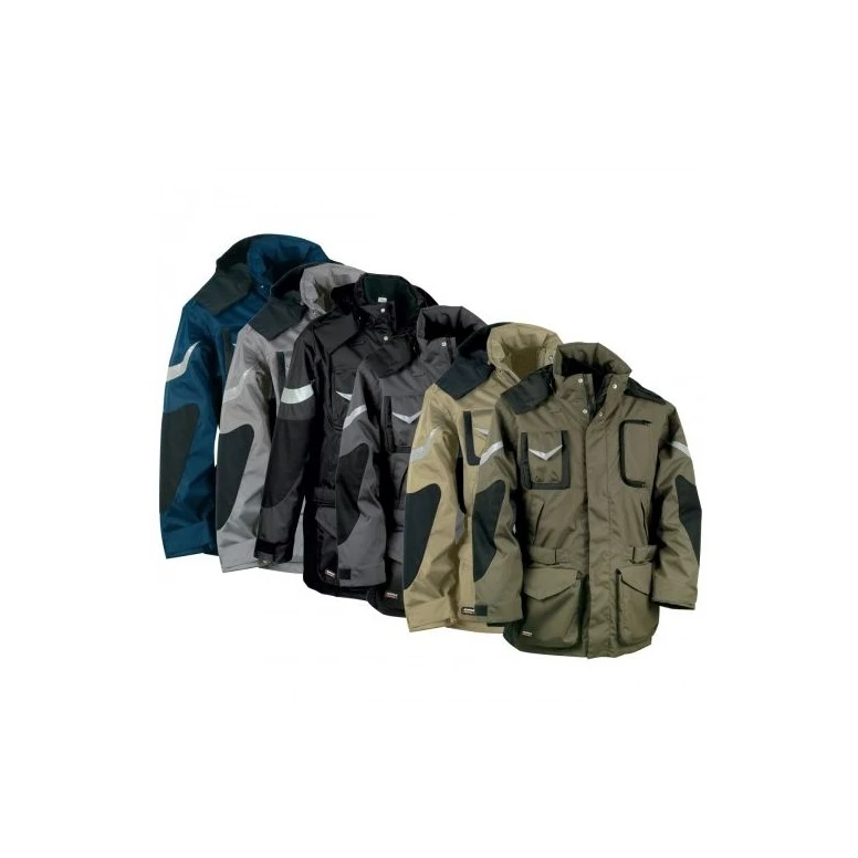 Liquidación total - Parka de trabajo Multibolsillos Cofra Icestorm V006-0-00 Número 52 color antracita negro