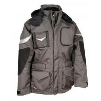 Liquidación total - Parka de trabajo Multibolsillos Cofra Icestorm V006-0-00 Número 52 color antracita negro