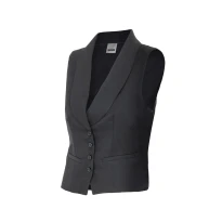 Chaleco de sala con cuello chal de trabajo Multibolsillos Velilla Mujer 417