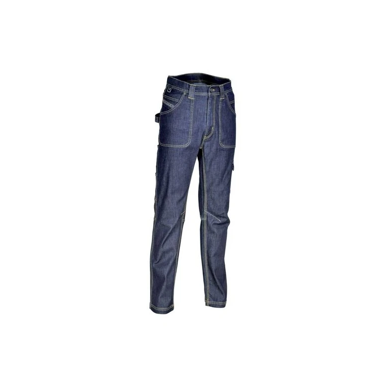 Pantalones vaqueros de trabajo Elásticos Stretch Multibolsillos Cofra Pamplona V226-0-00A