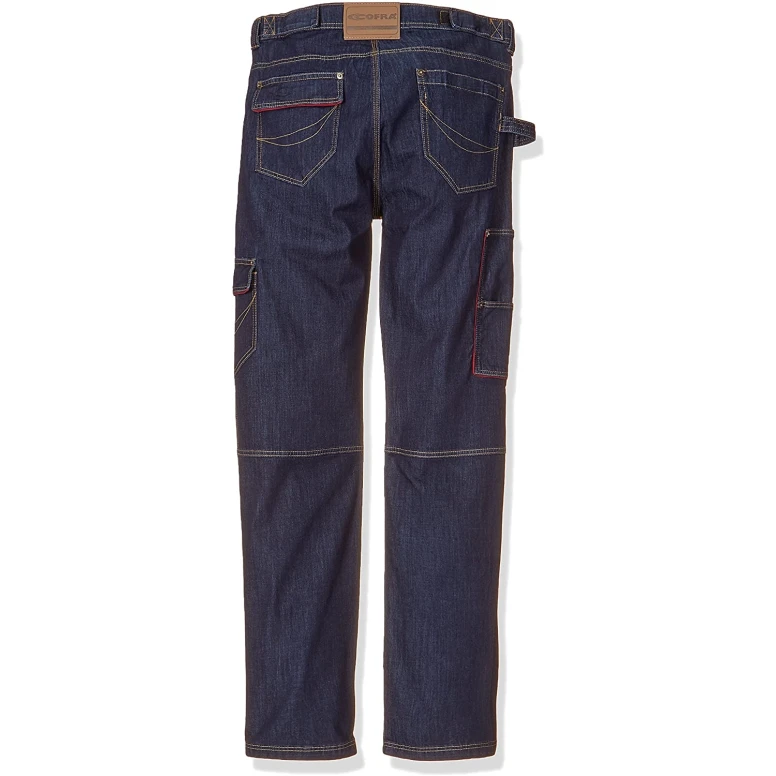 Pantalones vaqueros de trabajo Elásticos Stretch Multibolsillos Cofra Pamplona V226-0-00A