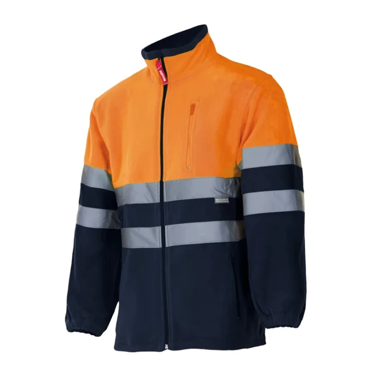 Chaqueta de forro polar bicolor de trabajo Alta visibilidad Multibolsillos Velilla 183