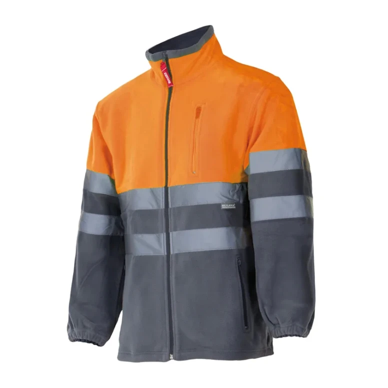 Chaqueta de forro polar bicolor de trabajo Alta visibilidad Multibolsillos Velilla 183
