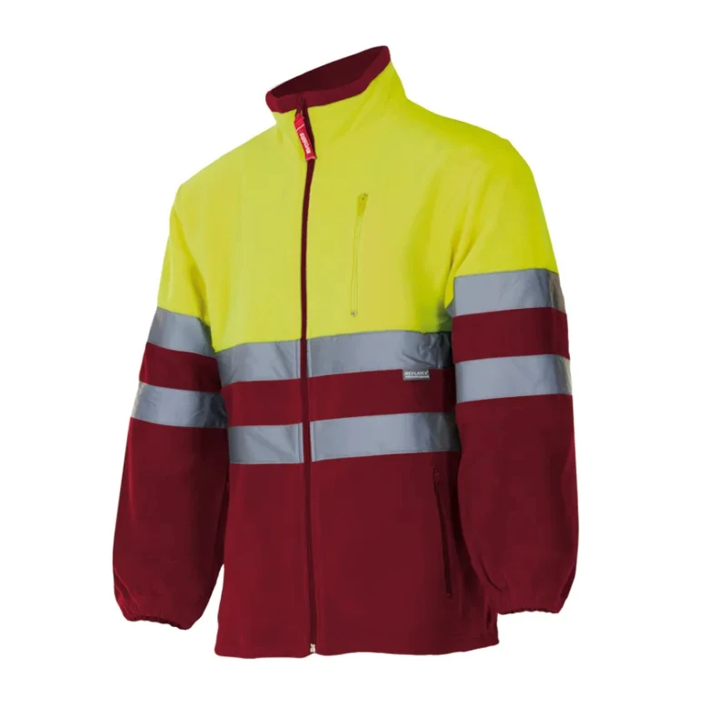 Chaqueta de forro polar bicolor de trabajo Alta visibilidad Multibolsillos Velilla 183