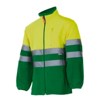 Chaqueta de forro polar bicolor de trabajo Alta visibilidad Multibolsillos Velilla 183