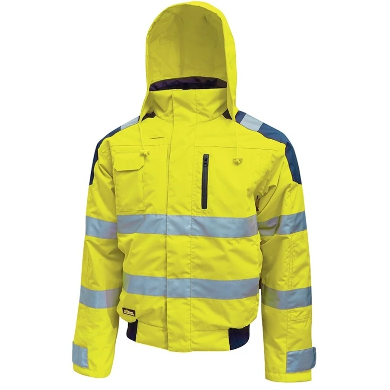 Cazadora de trabajo Alta Visibilidad Impermeable Multibolsillos U-Power Best HL160YF