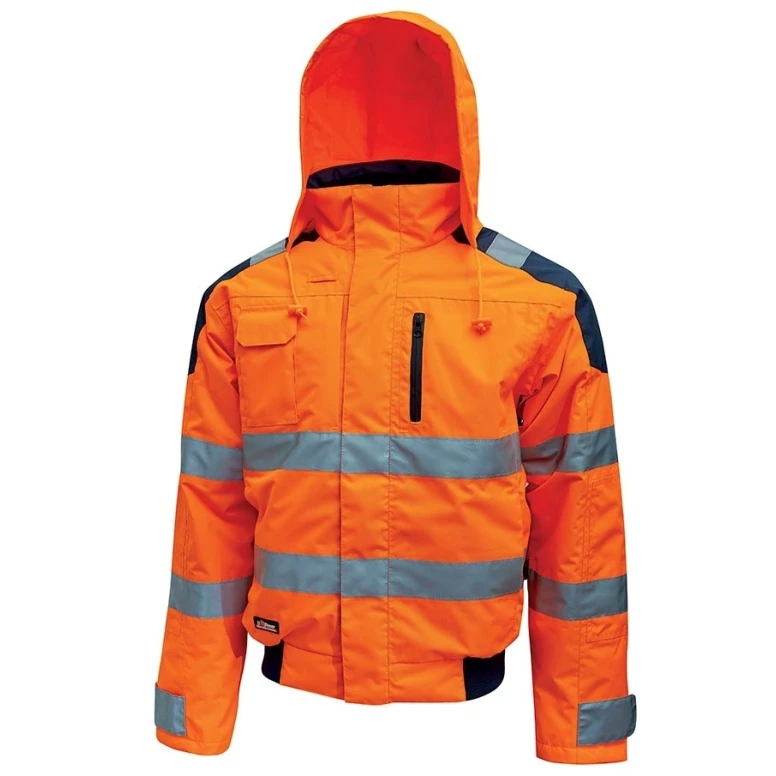 Cazadora de trabajo Alta Visibilidad Impermeable Multibolsillos U-Power Best HL160YF
