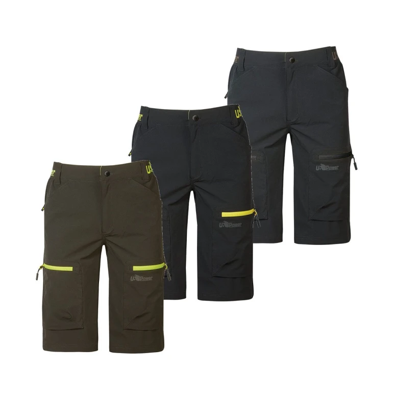 Bermuda de trabajo Stretch Multibolsillos U-power Ares FU280BC