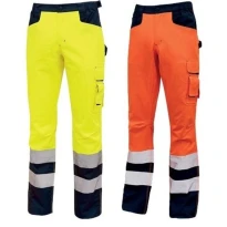 Liquidación total - Pantalón de trabajo Alta visibilidad Multibolsillos U-Power Light HL155YF color naranja flúor Talla xl