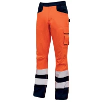 Liquidación total - Pantalón de trabajo Alta visibilidad Multibolsillos U-Power Light HL155YF color naranja flúor Talla xl 2