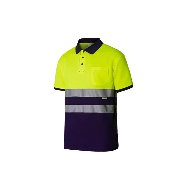Polo bicolor de trabajo Alta visibilidad Velilla 305513