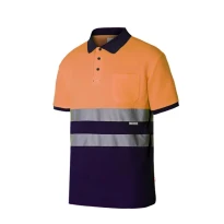 Polo bicolor de trabajo Alta visibilidad Velilla 305513