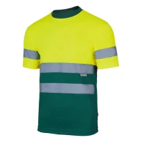 Camiseta técnica bicolor de trabajo Alta visibilidad Velilla 305506