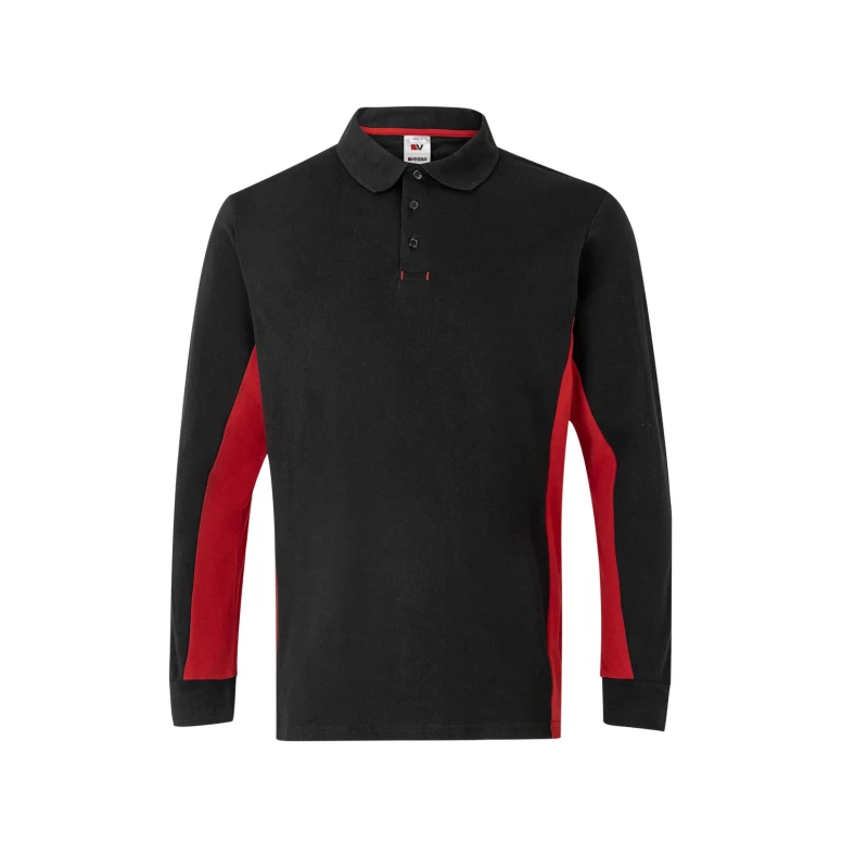 Polo bicolor de trabajo de manga larga Velilla 105514