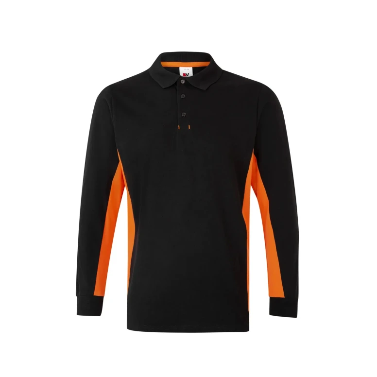 Polo bicolor de trabajo de manga larga Velilla 105514