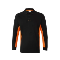 Polo bicolor de trabajo de manga larga Velilla 105514