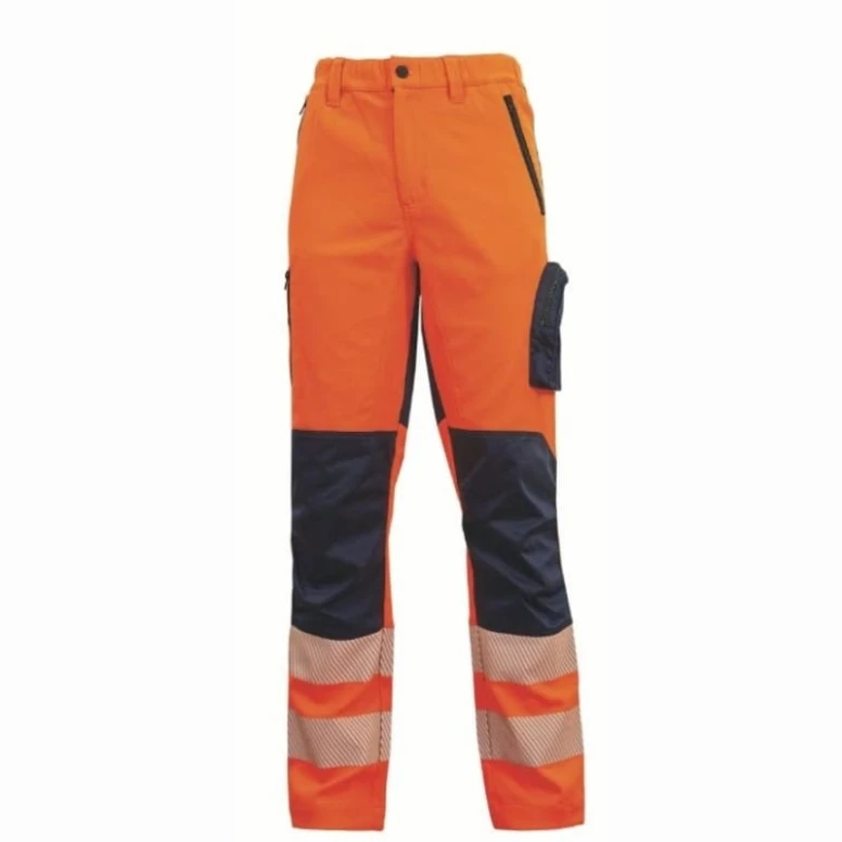 Liquidación total - Pantalones de trabajo Stretch Alta Visibilidad U-Power Roy HL222RF Color Naranja flúor Talla s