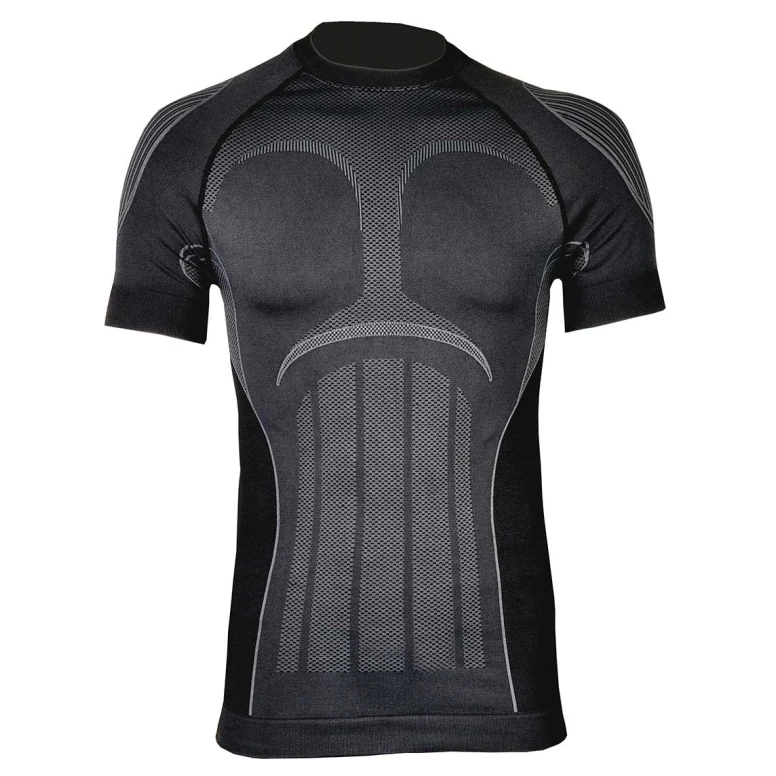 Liquidación total - Camiseta térmica elástica stretch Cofra Forsand V389-0-04 gris antracita M