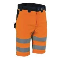Bermudas de trabajo Alta Visibilidad Elásticos Stretch Multibolsillos Cofra Bejuma V602-0-02