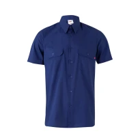 Camisa de trabajo de manga corta Multibolsillos Velilla 522