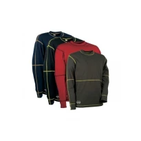 Liquidación total -Camiseta de trabajo elástica stretch Cofra Valencia V136-0-00 Talla L Color Rojo