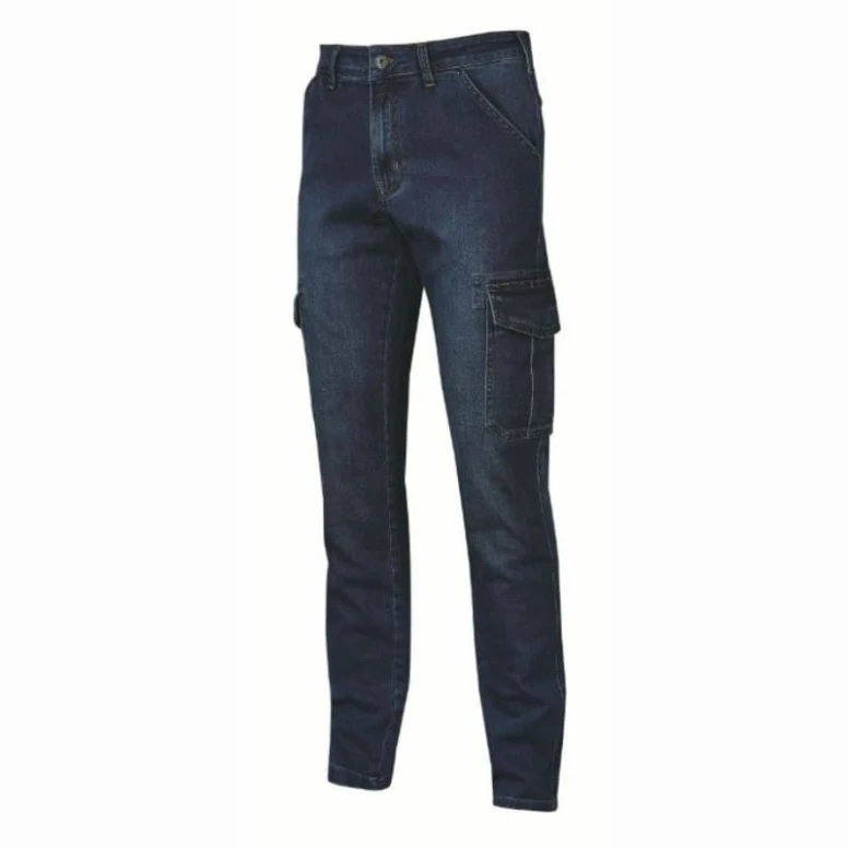 Liquidación total - Vaqueros de trabajo Elásticos Multibolsillos U-Power Tommy EX244 color negro Talla L