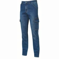 Liquidación total - Vaqueros de trabajo Elásticos Multibolsillos U-Power Romeo EX245 color negro carbón Talla xl 2