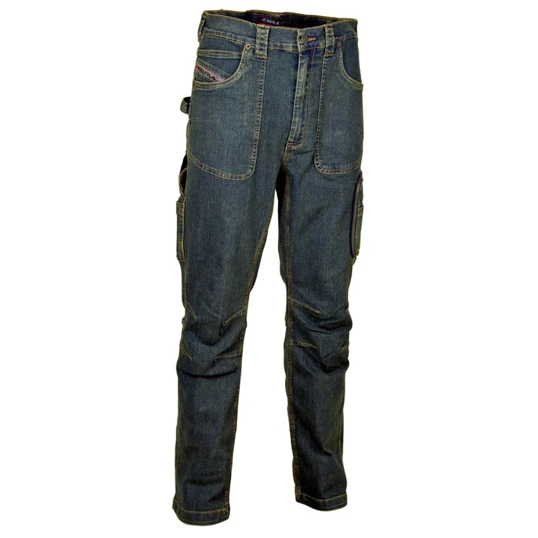 Pantalones vaqueros de trabajo Elásticos Stretch Multibolsillos Cofra Barcelona V152-0-00