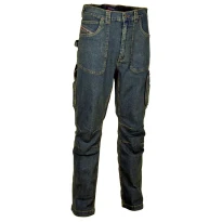 Pantalones vaqueros de trabajo Elásticos Stretch Multibolsillos Cofra Barcelona V152-0-00